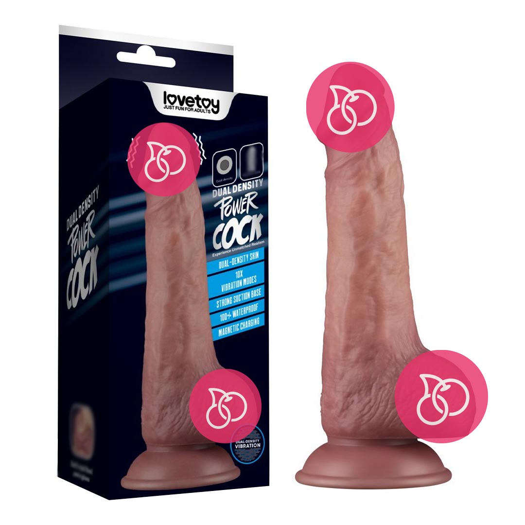 Реалистичный вибратор «Dual Density Power Cock 8.5'»
