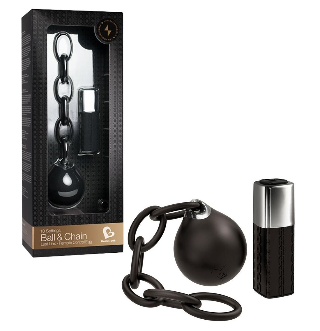 Виброшарик с цепью «Lust Linx» и пультом