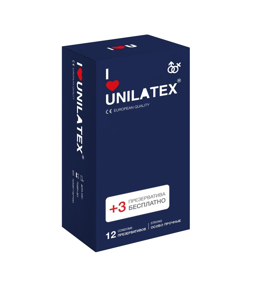 Презервативы UNILATEX Extra Strong 12+3 шт.