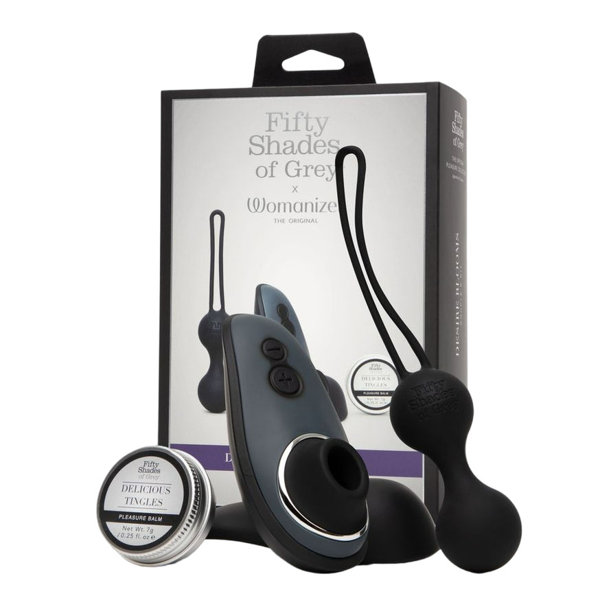 Набор Womanizer Desire Blooms Fifty Shades of Grey, темно-серый