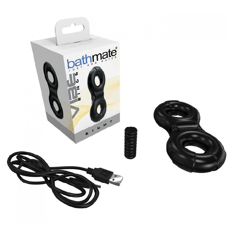 Эрекционное кольцо «Bathmate Eight» с вибрацией и поддержкой мошонки