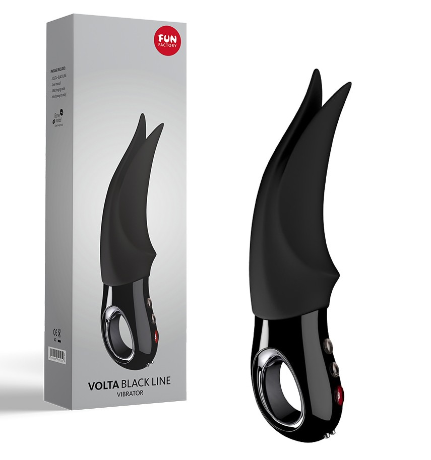 Вибростимулятор с подвижными язычками «Volta G5», черный