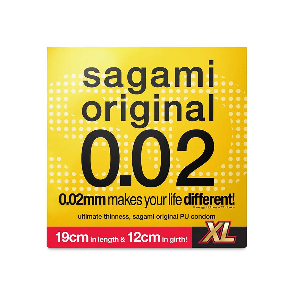Полиуретановые презервативы «SAGAMI Original 0.02», размер XL, №1