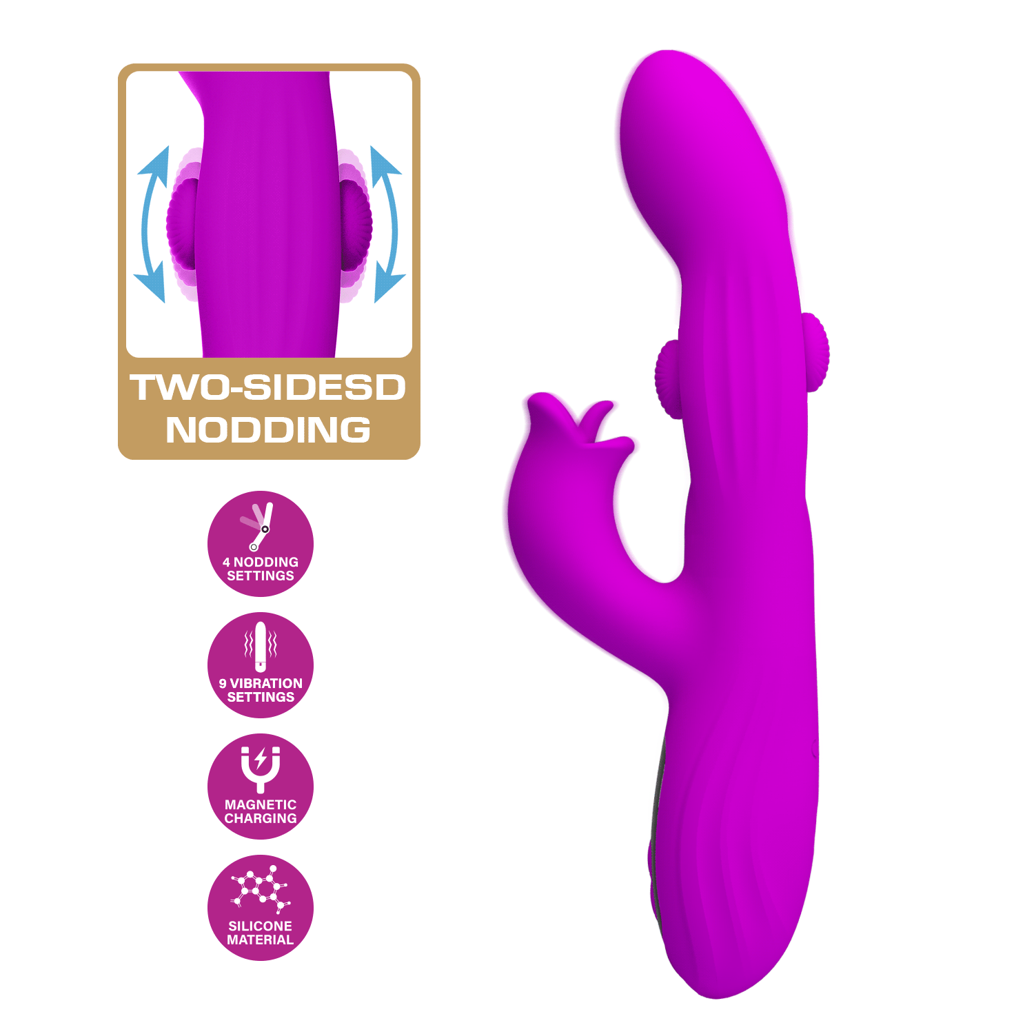 Вибратор-кролик Yalanda LED для стимуляции точки G