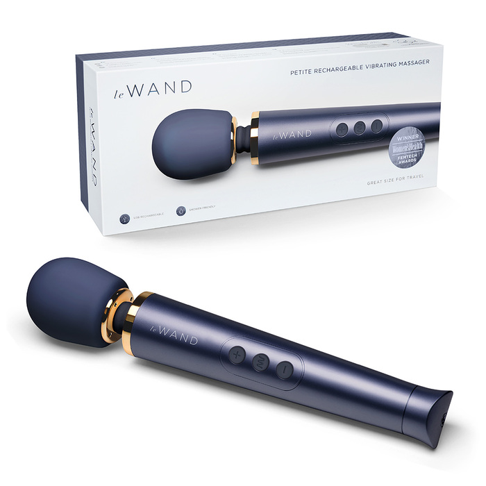 Мини-вибромассажер «Le Wand Petite» c 6 режимами, синий