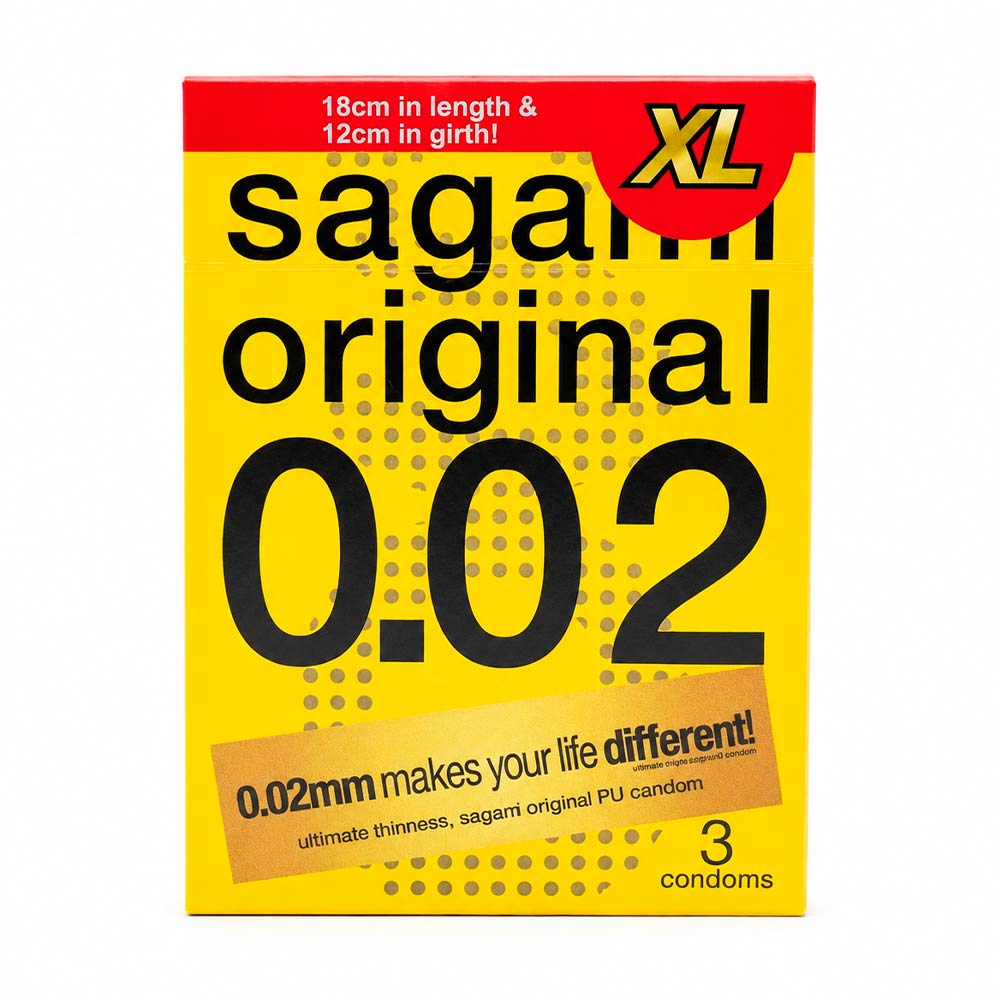Полиуретановые презервативы «SAGAMI Original 0.02», размер XL, №3