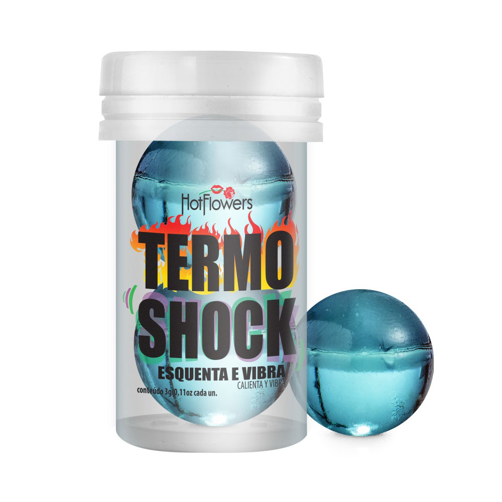 Силиконовый лубрикант в шариках «Termo Shock» с разогревающим эффектом