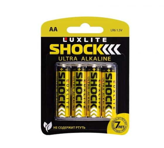 Батарейки «Luxlite Shock», тип AA, 4 шт.
