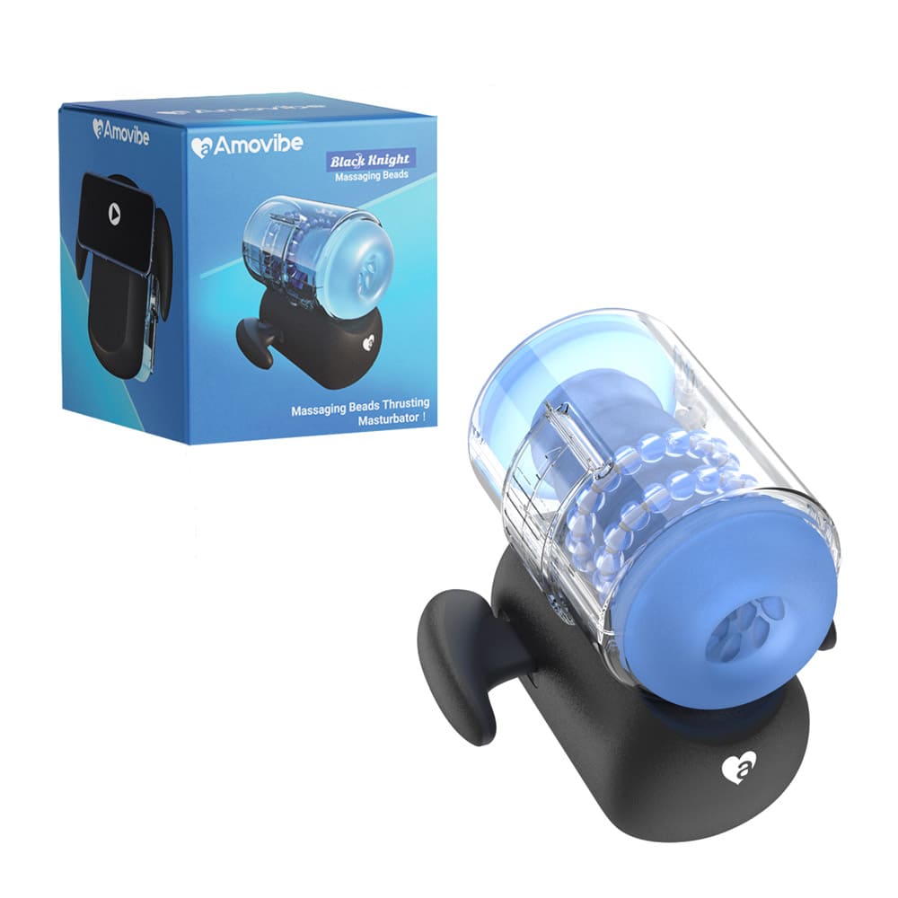 Инновационный мастурбатор «Black Knight Massaging Beads» с массажем бусинами
