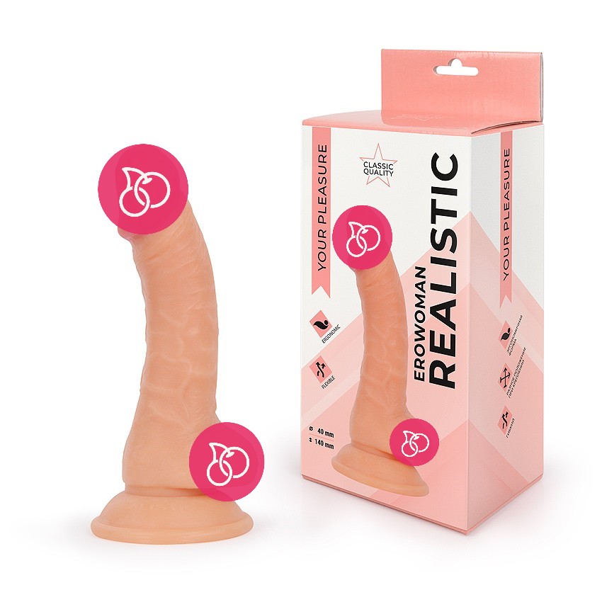 Фаллоимитатор на присоске «EROWOMAN REALISTIC», 14 см