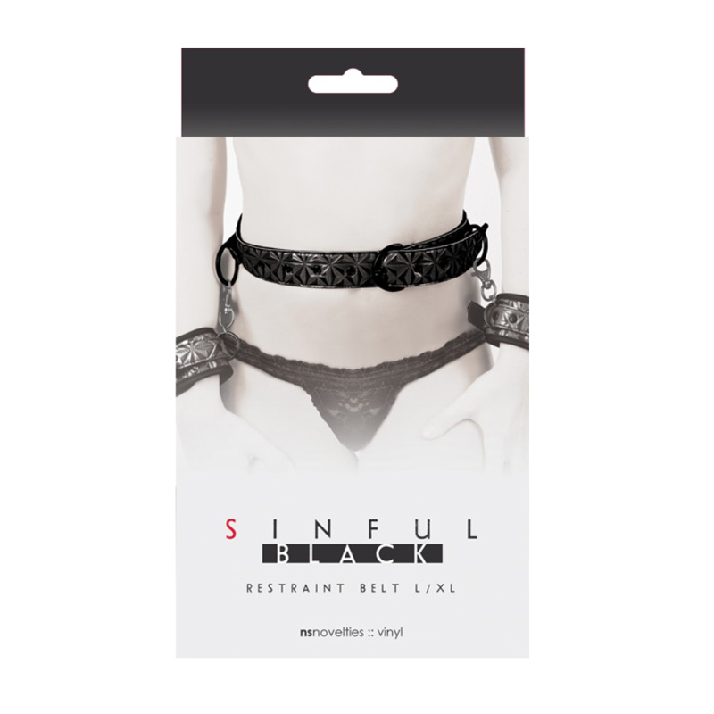 Пояс для фиксации «Sinful Black Restraint Belt large», черный