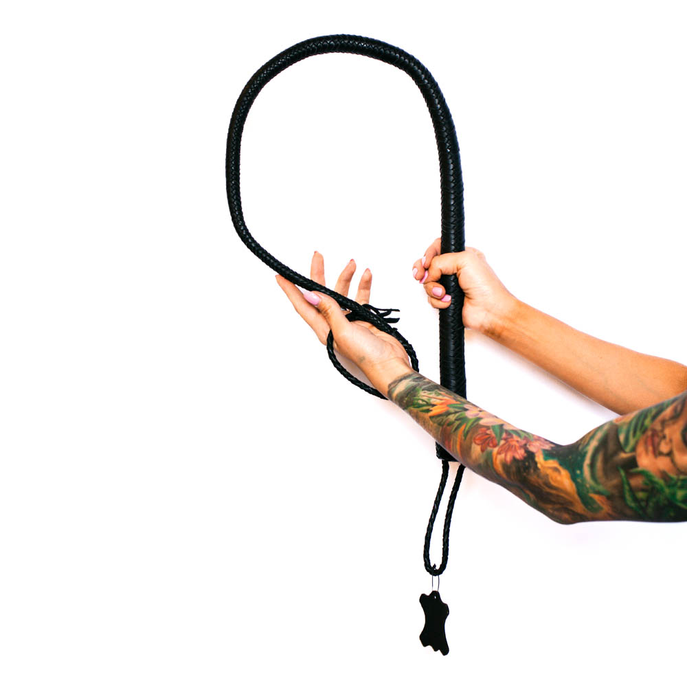 Кнут «Scandal» из натуральной кожи, черный