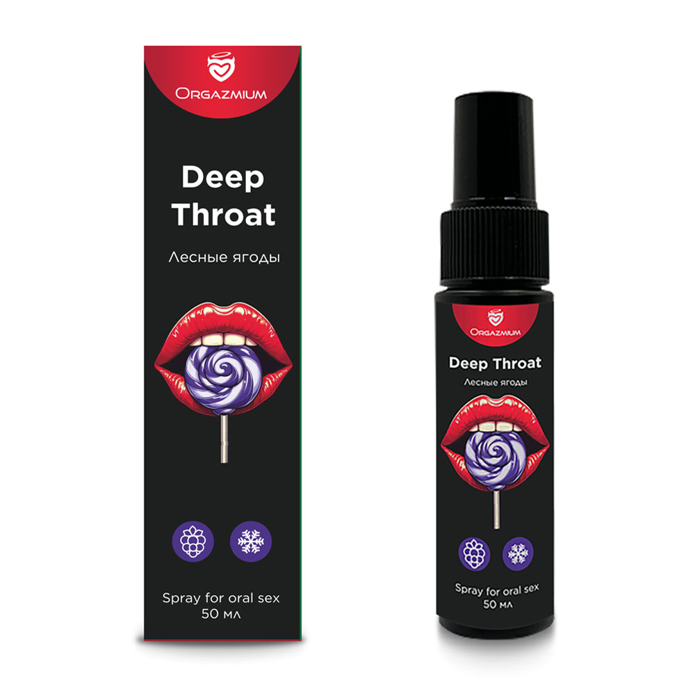 Спрей для орального секса «Deep Throat» со вкусом лесных ягод, 50 мл