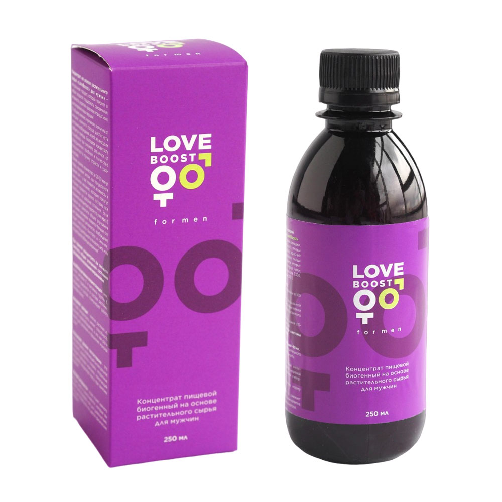 Концентрат возбуждающего напитка «LoveBoost» для мужчин, 250 мл