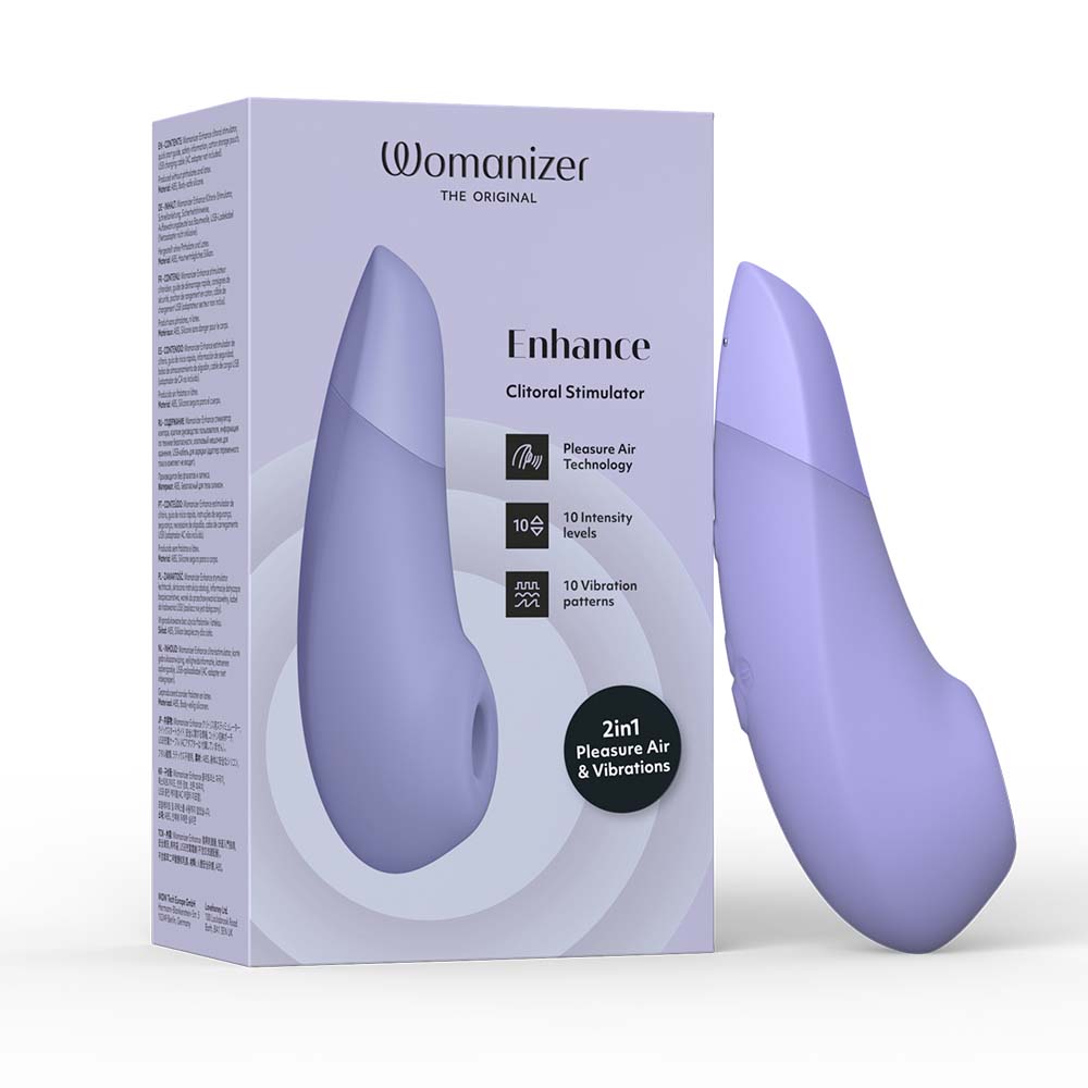 Бесконтактный клиторальный стимулятор «Womanizer Enhance Lilac» с вибрацией, сиреневый