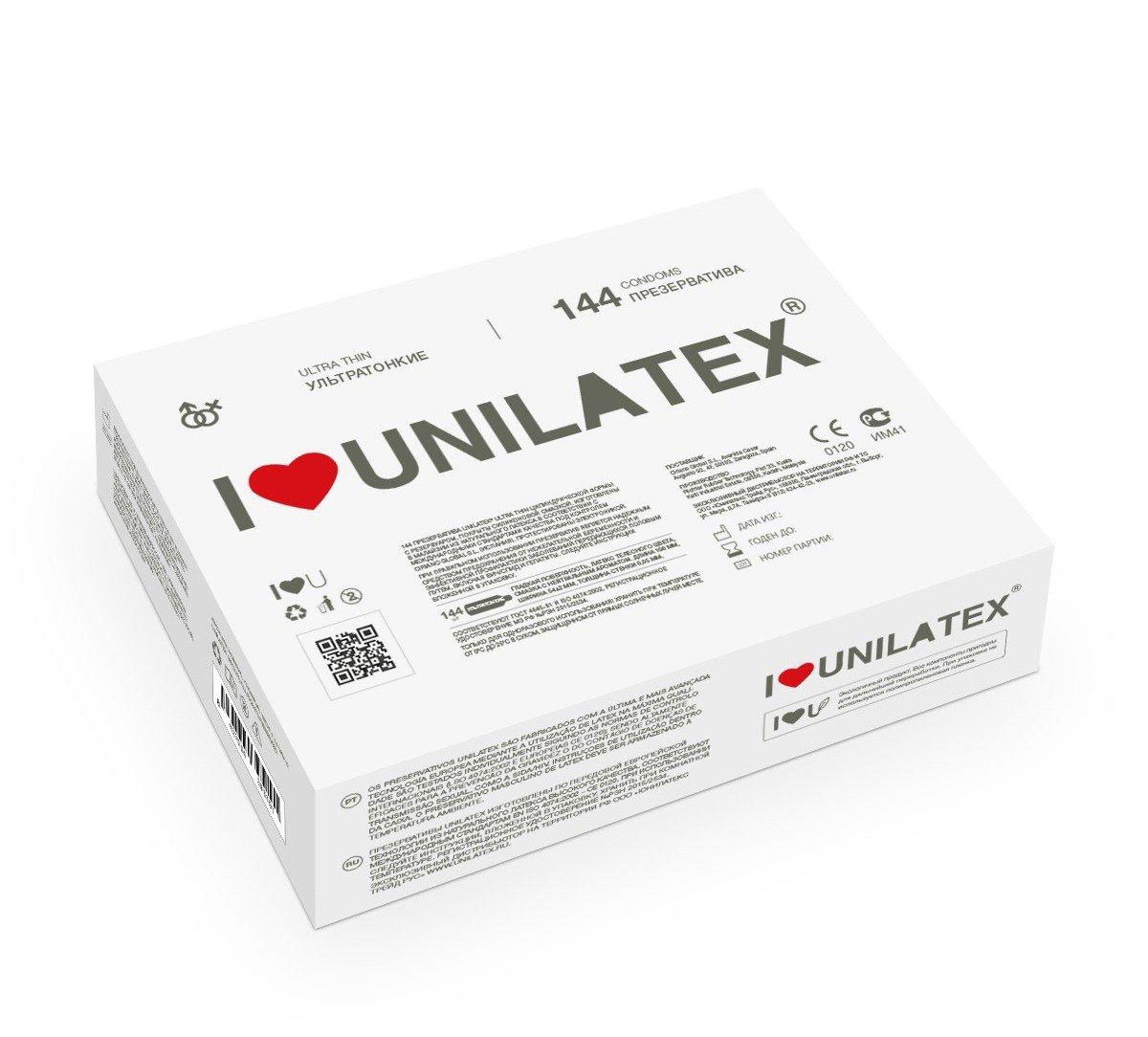 Презервативы «UNILATEX Ultrathin» ультратонкие, 144 шт