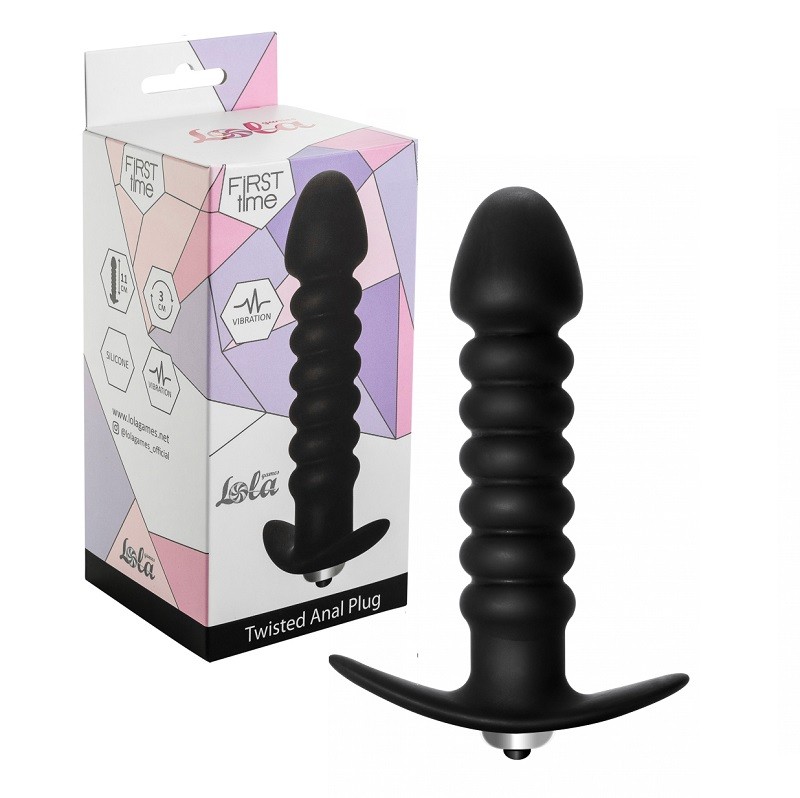 Анальная пробка с вибрацией «Twisted Anal Plug Black»