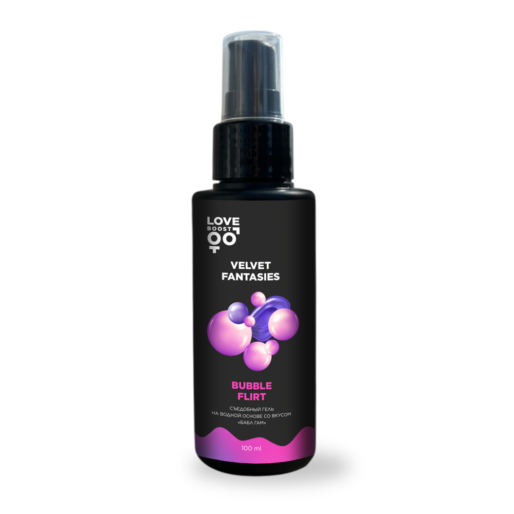 Съедобный гель «LoveBoost Velvet Fantasies Bubble Flirt», 100 мл