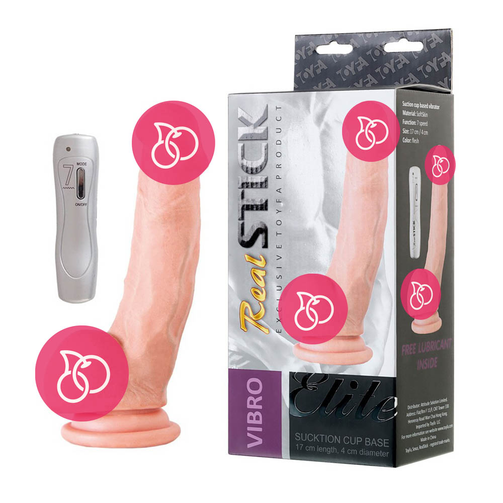 Реалистичный вибратор «RealStick Elite Dildo», 15 см