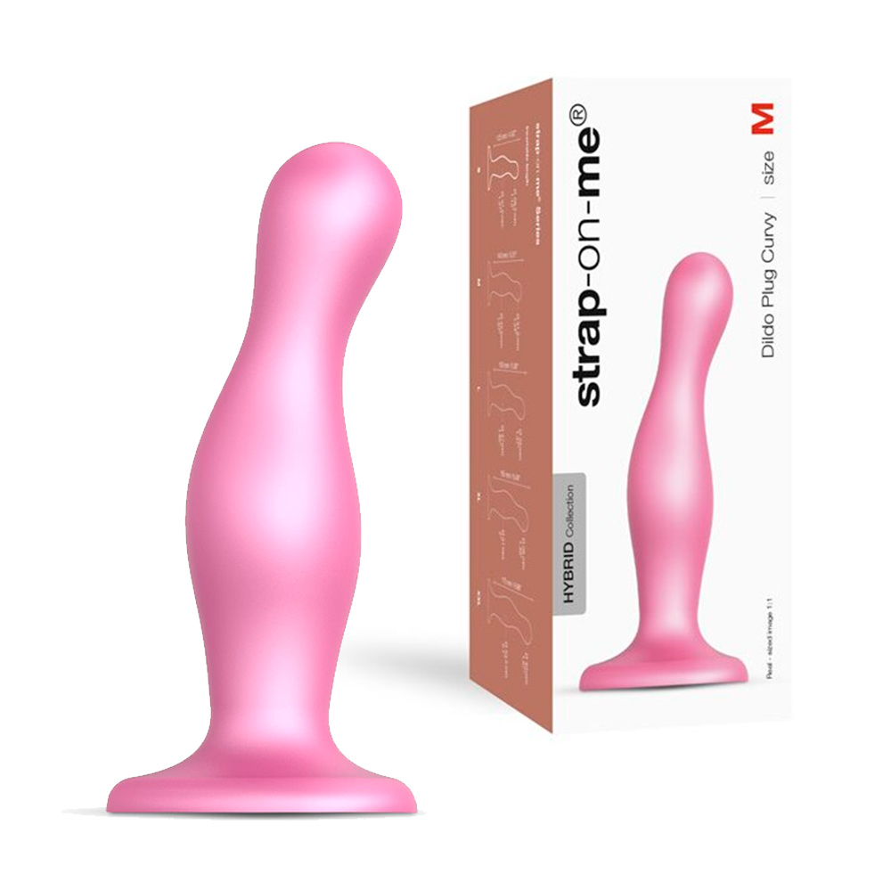 Фаллоимитатор «Dildo Plug», розовый металлик M