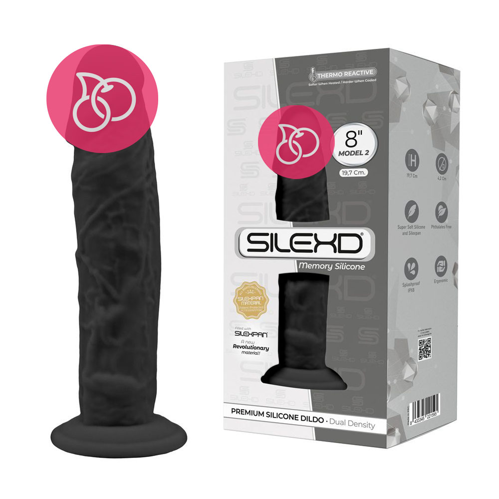 Фаллоимитатор на присоске «SileXD Model 2» 8", черный