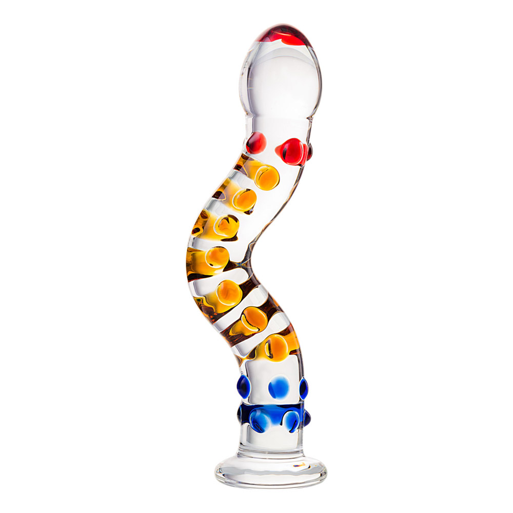 Изогнутый фаллоимитатор из стекла «SEXUS»