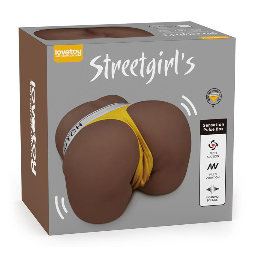 Мастурбатор-мулатка «Streetgirl's Sensation Pulse» с вибрацией, всасыванием и голосом