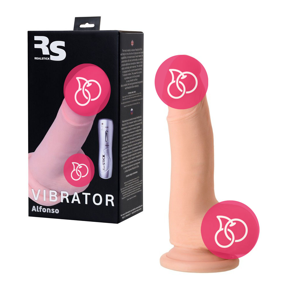 Реалистичный вибратор «RealStick Elite Alfonso» с пультом