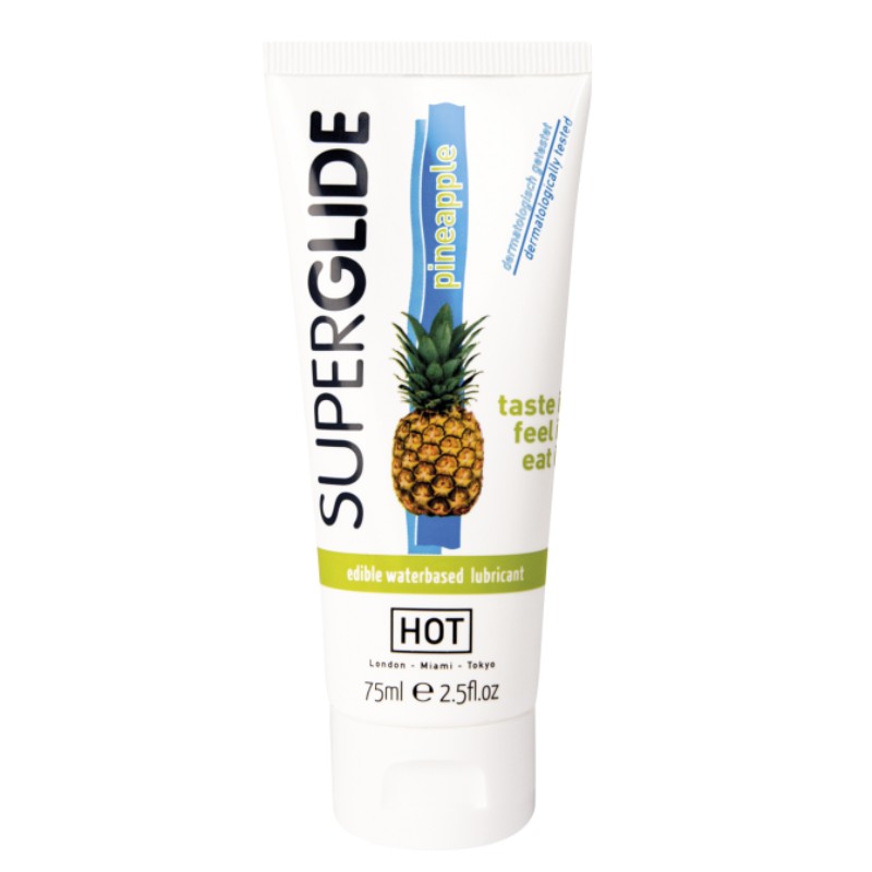 Съедобный лубрикант «Superglide Pineapple» со вкусом ананаса, 75 мл