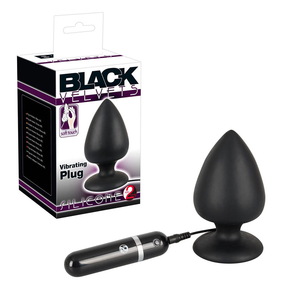Анальная пробка с вибрацией «Black Velvet»
