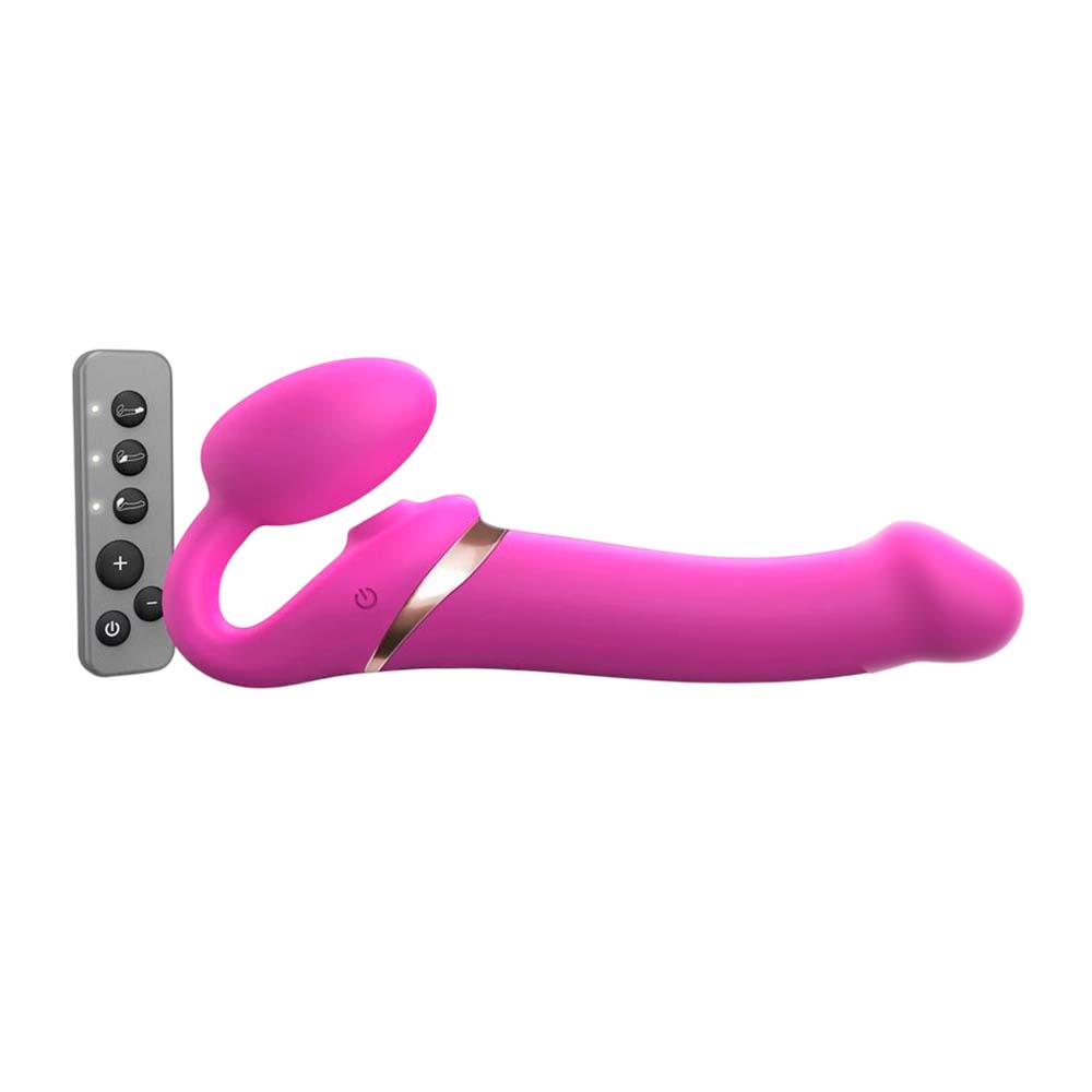 Вибрострапон Strap-On-Me Multi Orgasm, L, фуксия