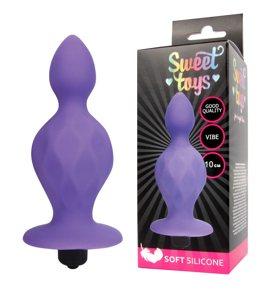 Анальная пробка с вибрацией «Sweet Toys», цвет фиолетовый
