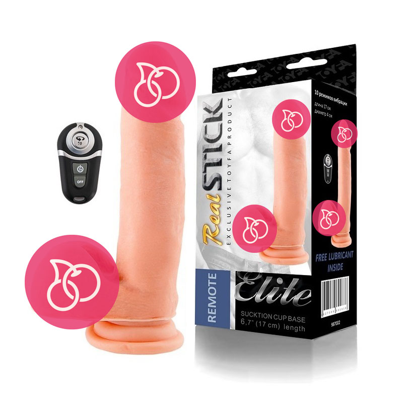 Вибратор-реалистик с пультом «RealStick Elite»