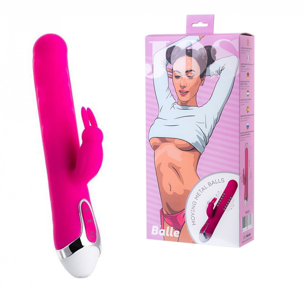 Вибростимулятор с движущимся шариками «Jos Balle»