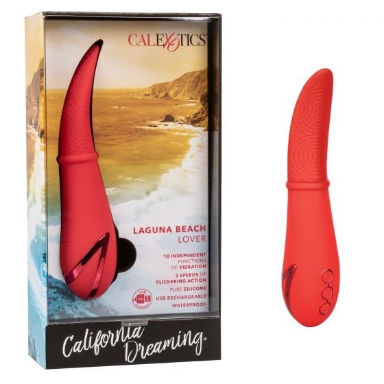 Вибромассажер «Laguna Beach Lover» с функцией «мерцающий язычок»