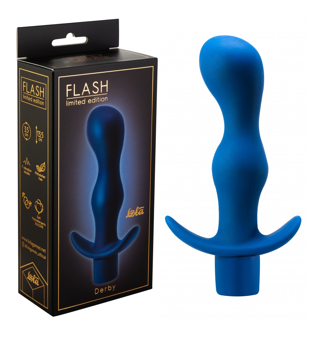 Анальная пробка с вибрацией «Flash Derby»
