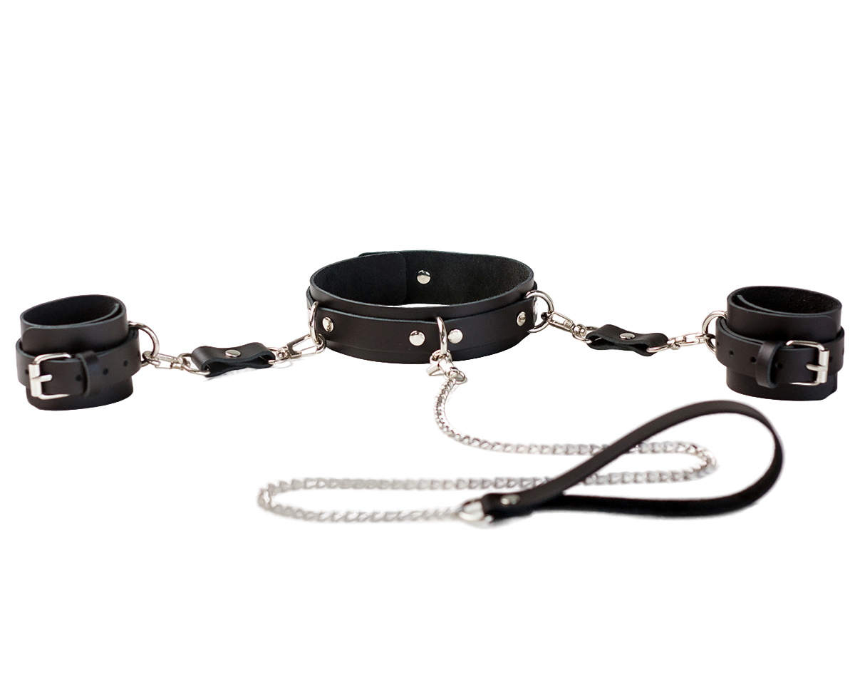 Набор для фиксации с увеличенным ошейником и наручниками