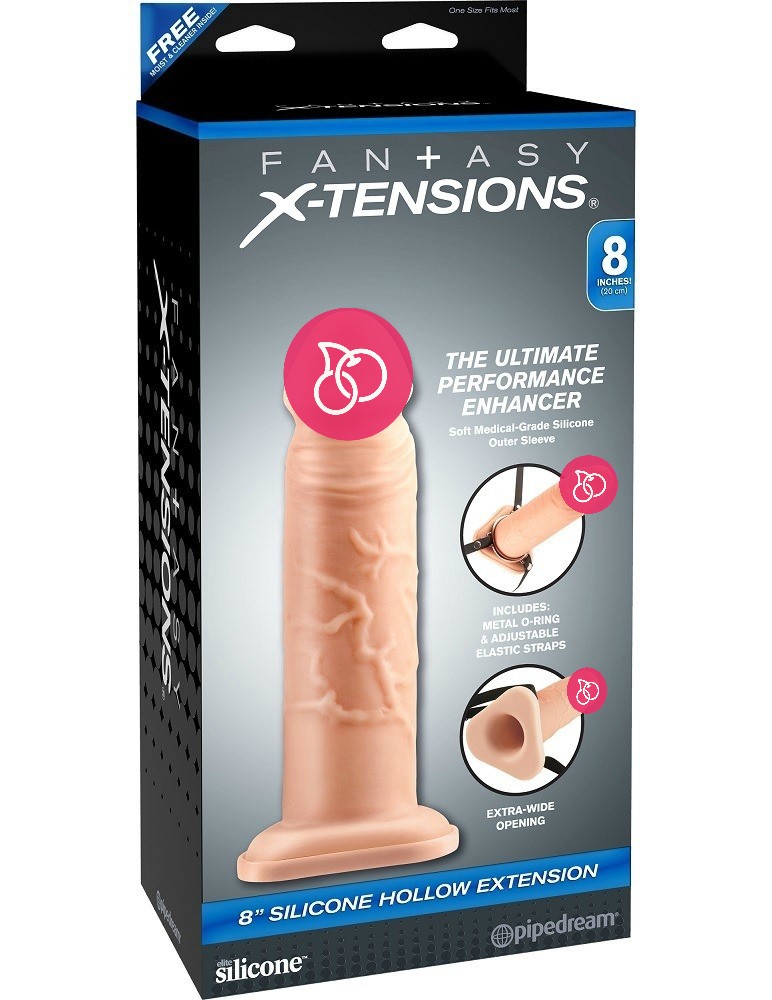 Фаллопротез «Fantasy X-tensions 8" Silicone Hollow Extension»
