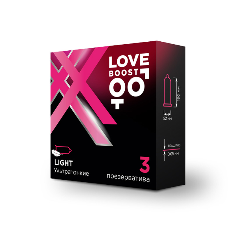 Ультратонкие презервативы «LoveBoost Light» №3