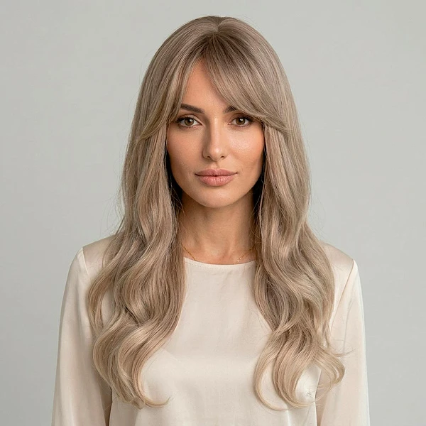 Парик блонд длинный волнистый