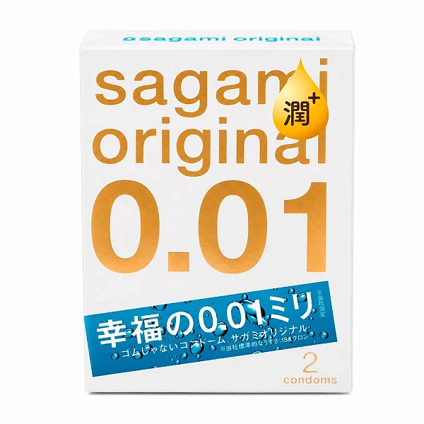 Полиуретановые презервативы «SAGAMI Original 0.01 EXTRA LUB» №2