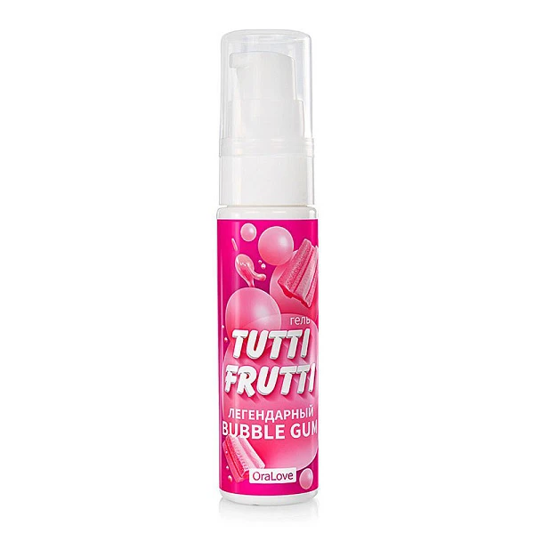Съедобный лубрикант «Tutti Frutti» со вкусом bubble gum, 30 мл