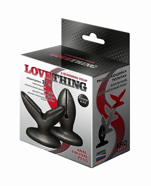 Расширяющаяся анально-вагинальная пробка "A blooming tulip" S+