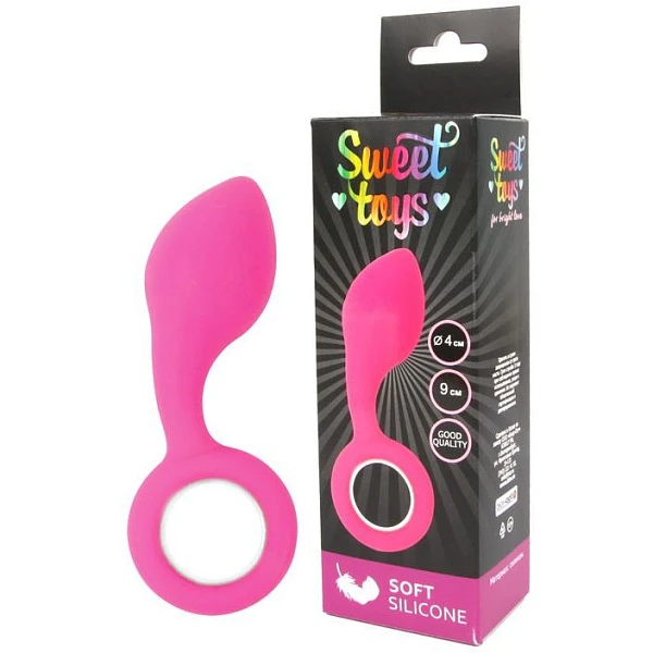 Анальный стимулятор «Sweet Toys» с держателем-кольцом