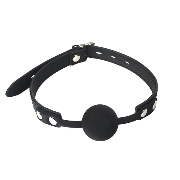 Силиконовый кляп-шар «Эролайф», черный