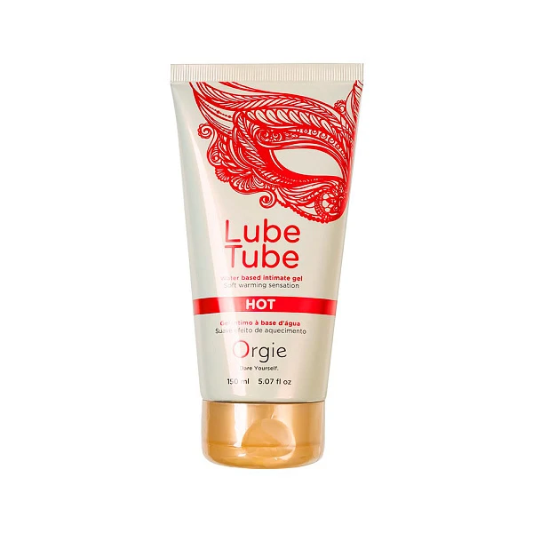 Интимный гель «Lube Tube Hot» с разогревающим эффектом на водной основе, 150 мл