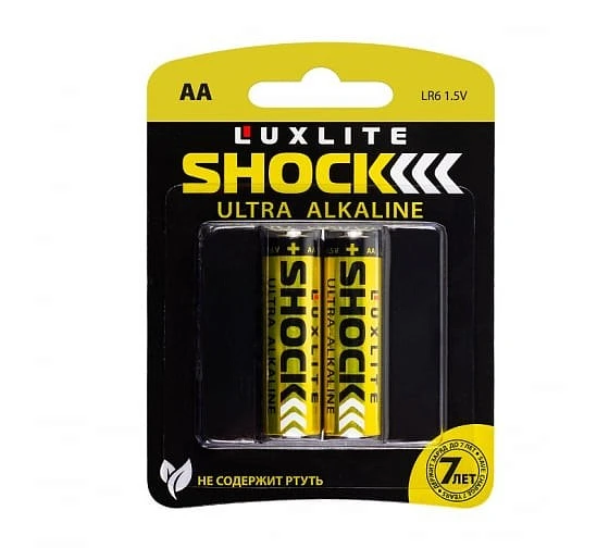 Батарейки «Luxlite Shock», тип AA, 2 шт.