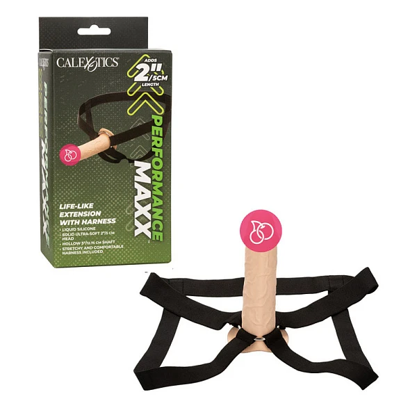 Реалистичный фаллопротез «Performance Maxx» с поясом, телесный