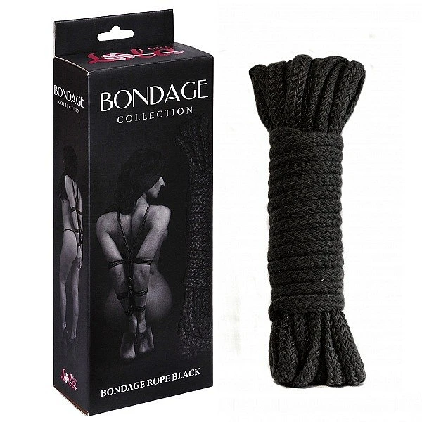 Бондажная веревка «Bondage Collection Black», 9 метров