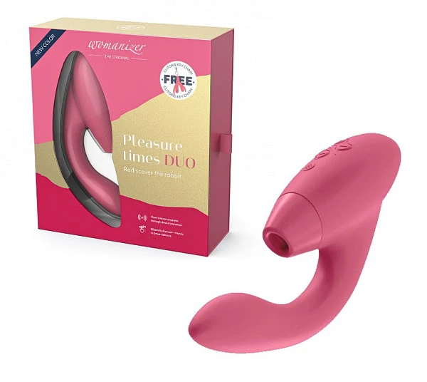 Бесконтактный клиторальный стимулятор «Womanizer Duo», розовый